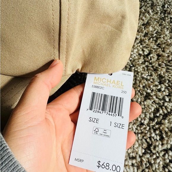 Michael Hat Baseball Cap Khaki Embroidered Logo - Picture 5 of 6